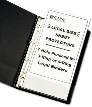 C-Line® Polypropylene Sheet Protector,  Clear, 2", 14 x 8 1/2, 50/BX