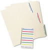 A Picture of product AVE-05215 Avery® Printable 4" x 6" - Permanent File Folder Labels 0.69 3.44, White, 7/Sheet, 36 Sheets/Pack, (5215)