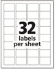 A Picture of product AVE-22828 Avery® Removable Durable White Rectangle Labels with Sure Feed® Technology w/ 1.25 x 1.75, 256/PK