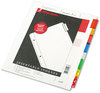 A Picture of product WLJ-55208 Wilson Jones® Oversized Reinforced Insertable Tab Index,  Multicolor 8-Tab, 9-1/4 x 11, White