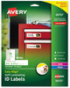 A Picture of product AVE-00756 Avery® Easy Align™ Self-Laminating ID Labels,  Laser/Inkjet, 2 15/16 x 3 5/16, White, 100