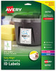 A Picture of product AVE-00756 Avery® Easy Align™ Self-Laminating ID Labels,  Laser/Inkjet, 2 15/16 x 3 5/16, White, 100