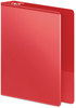 A Picture of product WLJ-363141797 Wilson Jones® Heavy-Duty Round Ring View Binder with Extra-Durable Hinge,  1" Cap, Red