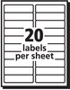 A Picture of product AVE-5661 Avery® Matte Clear Easy Peel® Mailing Labels with Sure Feed® Technology w/ Laser Printers, 1 x 4, 20/Sheet, 50 Sheets/Box