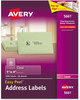 A Picture of product AVE-5661 Avery® Matte Clear Easy Peel® Mailing Labels with Sure Feed® Technology w/ Laser Printers, 1 x 4, 20/Sheet, 50 Sheets/Box