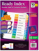 A Picture of product AVE-11188 Avery® Customizable Table of Contents Ready Index® Multicolor Dividers with Printable Section Titles TOC Tab 10-Tab, 1 to 10, 11 x 8.5, White, Traditional Color Tabs, 6 Sets
