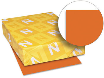 Neenah Paper Astrobrights® Colored Paper,  24lb, 8-1/2 x 11, Orbit Orange, 500 Sheets/Ream