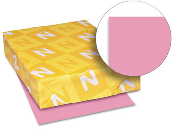 Neenah Paper Astrobrights® Colored Paper,  24lb, 8-1/2 x 11, Pulsar Pink, 500 Sheets/Ream