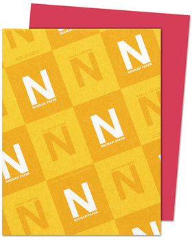 Neenah Paper Astrobrights® Colored Card Stock,  65 lb., 8-1/2 x 11, Re-Entry Red, 250 Sheets