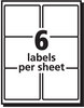 A Picture of product AVE-18664 Avery® Matte Clear Easy Peel® Mailing Labels with Sure Feed® Technology w/ Inkjet Printers, 3.33 x 4, 6/Sheet, 10 Sheets/Pack