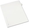 A Picture of product AVE-01422 Avery® Preprinted Style Legal Dividers Exhibit Side Tab Index 26-Tab, V, 11 x 8.5, White, 25/Pack, (1422)