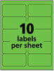 A Picture of product AVE-5976 Avery® High-Visibility ID Labels Permanent Laser 2 x 4, Neon Green, 1000/Box