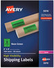 A Picture of product AVE-5976 Avery® High-Visibility ID Labels Permanent Laser 2 x 4, Neon Green, 1000/Box