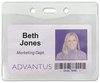 A Picture of product AVT-75411 Advantus® Security ID Badge Holders,  Horizontal, 3 7/8w x 2 5/8h, Clear, 50/Box