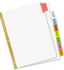 A Picture of product AVE-11123 Avery® Insertable Big Tab™ Dividers 8-Tab, Double-Sided Gold Edge Reinforcing, 11 x 8.5, White, Assorted Tabs, 1 Set