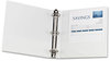 A Picture of product AVE-19701 Avery® Showcase Economy View Binder with Round Rings 3 2" Capacity, 11 x 8.5, White