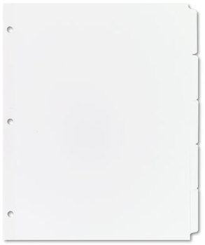 Avery® Write & Erase Plain-Tab Paper Dividers and 5-Tab, 11 x 8.5, White, 36 Sets