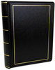 A Picture of product WLJ-039511 Wilson Jones® Looseleaf Corporation Minute Book,  Black Leather-Like Cover, 250 Unruled Pages, 8 1/2 x 11
