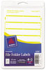 A Picture of product AVE-05209 Avery® Printable 4" x 6" - Permanent File Folder Labels 0.69 3.44, White, 7/Sheet, 36 Sheets/Pack, (5209)