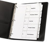 A Picture of product AVE-11130 Avery® Customizable Table of Contents Ready Index® Black & White Dividers with Printable Section Titles TOC and 5-Tab, 1 to 5, 11 x 8.5, Set