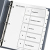 A Picture of product AVE-11130 Avery® Customizable Table of Contents Ready Index® Black & White Dividers with Printable Section Titles TOC and 5-Tab, 1 to 5, 11 x 8.5, Set