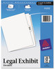 A Picture of product AVE-11372 Avery® Preprinted Legal Exhibit Index Tab Dividers with Black and White Tabs Side Style, 26-Tab, 26 to 50, 11 x 8.5, 1 Set