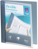 A Picture of product AVE-17676 Avery® Flexible View Binder with Round Rings 3 1" Capacity, 11 x 8.5, Gray