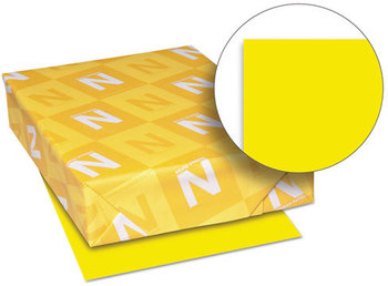 Neenah Paper Exact® Brights Paper,  8 1/2 x 11, Bright Yellow, 50 lb, 500 Sheets/Ream