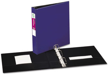 Avery® Durable Non-View Binder with DuraHinge® and Slant Rings 3 1.5" Capacity, 11 x 8.5, Blue