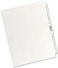 A Picture of product AVE-11374 Avery® Preprinted Legal Exhibit Index Tab Dividers with Black and White Tabs Side Style, 27-Tab, A to Z, 11 x 8.5, 1 Set