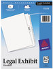 A Picture of product AVE-11374 Avery® Preprinted Legal Exhibit Index Tab Dividers with Black and White Tabs Side Style, 27-Tab, A to Z, 11 x 8.5, 1 Set