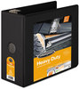 A Picture of product WLJ-38550B Wilson Jones® Heavy-Duty D-Ring View Binder with Extra-Durable Hinge,  5" Cap, Black