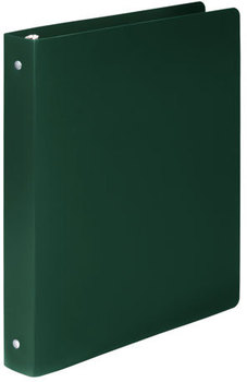 ACCO ACCOHIDE® Poly Round Ring Binder,  35-pt. Cover, 1" Cap, Dark Green