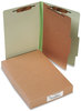 A Picture of product ACC-16044 ACCO Pressboard Classification Folders 2" Expansion, 1 Divider, 4 Fasteners, Legal Size, Leaf Green Exterior, 10/Box