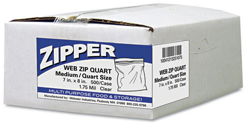 Ziploc Storage Bags 1qt (500)