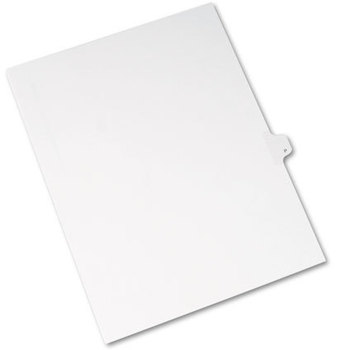 Avery® Preprinted Allstate® Style Legal Dividers Exhibit Side Tab Index 26-Tab, P, 11 x 8.5, White, 25/Pack