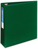 A Picture of product AVE-79783 Avery® Heavy-Duty Non-View Binder with DuraHinge® and One Touch EZD® Rings Locking 3 3" Capacity, 11 x 8.5, Green