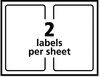 A Picture of product AVE-95900 Avery® Shipping Labels with TrueBlock® Technology w/ Inkjet/Laser Printers, 5.5 x 8.5, White, 2/Sheet, 500 Sheets/Box