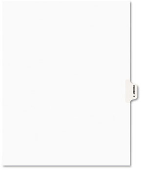 Avery® Legal Index Divider, Exhibit Alpha Letter, Avery® Style,  Exhibit P, Letter, White, 25/Pack