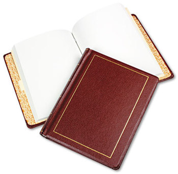 Wilson Jones® Looseleaf Corporation Minute Book,  Red Leather-Like Cover, 250 Unruled Pages, 8 1/2 x 11