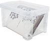 A Picture of product AVT-40305 Advantus® Super Stacker® Card File Box,  Hold 500 4 x 6 Cards, Plastic, Clear