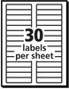 A Picture of product AVE-48266 Avery® EcoFriendly Permanent File Folder Labels 0.66 x 3.44, White, 30/Sheet, 25 Sheets/Pack