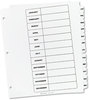 A Picture of product AVE-11126 Avery® Customizable Table of Contents Ready Index® Black & White Dividers with Printable Section Titles TOC and 12-Tab, Jan. to Dec., 11 x 8.5, 1 Set