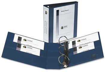 Avery® Heavy-Duty View Binder with DuraHinge® and One Touch EZD® Rings Locking 3 3" Capacity, 11 x 8.5, Navy Blue