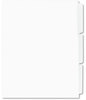 A Picture of product AVE-11442 Avery® Print & Apply Index Maker® Clear Label Unpunched Dividers with Easy Printable Strip for Binding Systems and 3-Tab, 11 x 8.5, White, 25 Sets