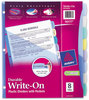 A Picture of product AVE-16177 Avery® Write & Erase Durable Plastic Dividers with Pocket and Slash 3-Hold Punched, 8-Tab, 11.13 x 9.25, Assorted, 1 Set