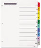 A Picture of product AVE-11671 Office Essentials™ Table 'n Tabs® Dividers 10-Tab, 1 to 10, 11 x 8.5, White, Assorted Set