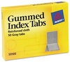 A Picture of product AVE-59105 Avery® Gummed Reinforced Index Tabs 1/12-Cut, Gray, 0.44" Wide, 50/Pack