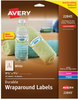 A Picture of product AVE-22845 Avery® Durable Water-Resistant Wraparound Labels with Sure Feed® Technology w/ 9.75 x 1.25, White, 40/Pack