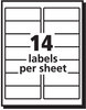 A Picture of product AVE-5662 Avery® Matte Clear Easy Peel® Mailing Labels with Sure Feed® Technology w/ Laser Printers, 1.33 x 4, 14/Sheet, 50 Sheets/Box